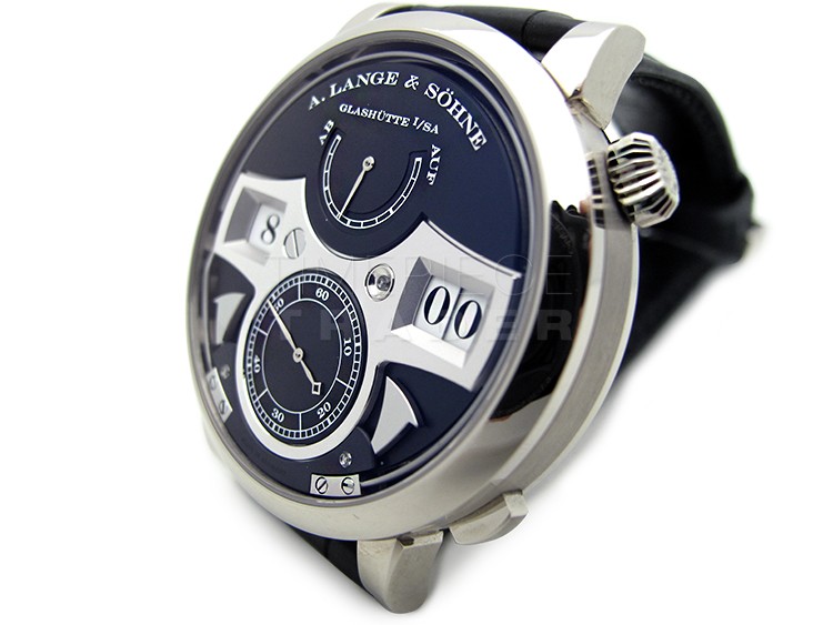 replica A. Lange & Sohne Zeitwerk 145.029 18k White Gold Manual WATCHES 1