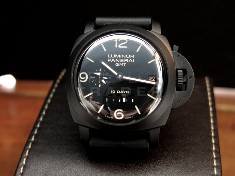replica Panerai Luminor 1950 GMT 10-Days Automatic PAM335 Black Ceramic Automatic WATCHES 1