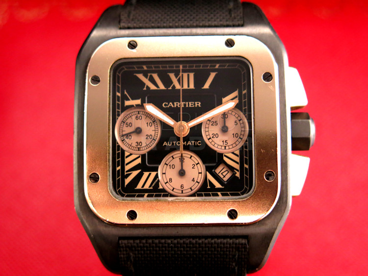 replica Cartier Santos W2020004 DLC Titanium Self-Winding Auto WATCHES 1