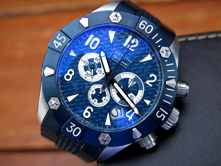 replica Zenith Defy Classic El Primero Sea Chronograph 03.0529.4000/51.R674 Stainless steel Automatic self winding WATCHES 1