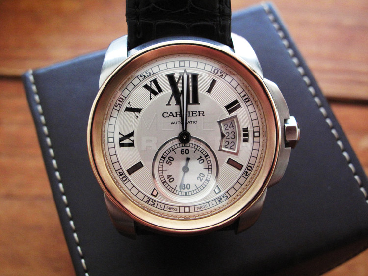 replica Cartier Calibre W7100039 Steel and 18k Rose Gold Automatic Self-Winding WATCHES 1