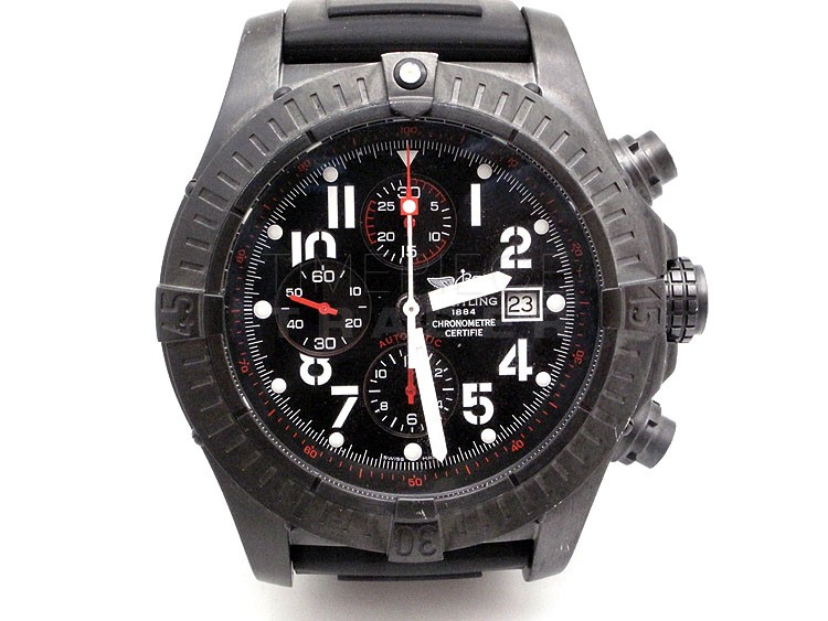 replica Breitling Super Avenger M1337010 Black Stainless Steel Automatic WATCHES 1