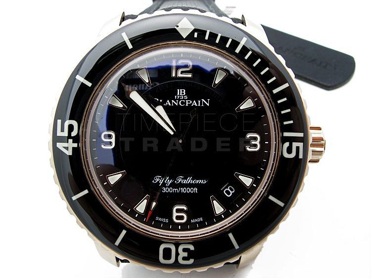 replica Blancpain 50 Fathoms 5015-3630-52 18k Rose Gold Automatic WATCHES 1