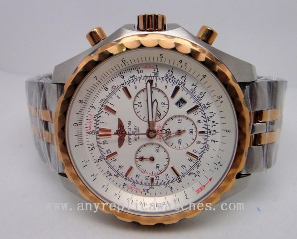 replica Breitling For Bentley Motors White Face 2-Tone WATCHES 1