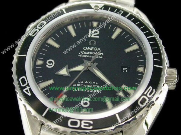 replica Omega Seamaster Planet Ocean Stainless Steel Black Dial 43mm WATCHES 1