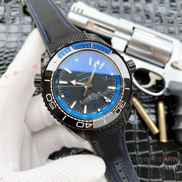 replica Faux Omega Seamaster Planet Ocean GMT es Blue Case WATCHES 1