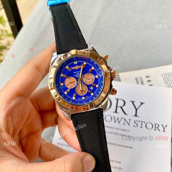 replica Wholesale Copy Breitling Chronomat B01 Blue Face WATCHES 1
