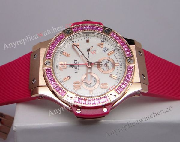 replica Hublot Big Bang Pink Diamond For Ladies WATCHES 1