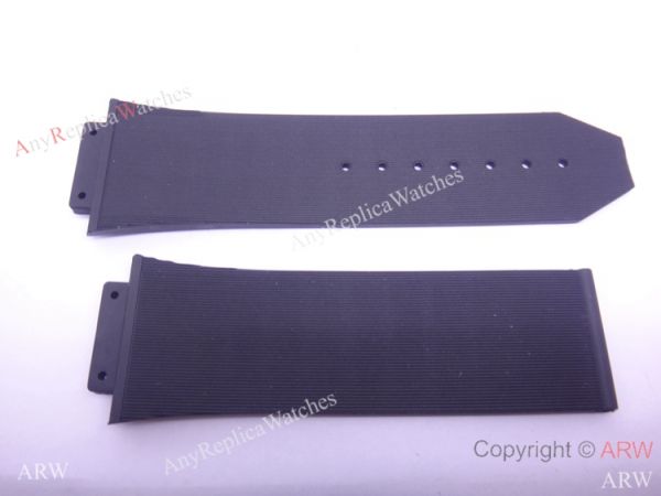 replica Hublot King Power Black Special Rubber strap 26mm Hublot Strap Replacement WATCHES 1