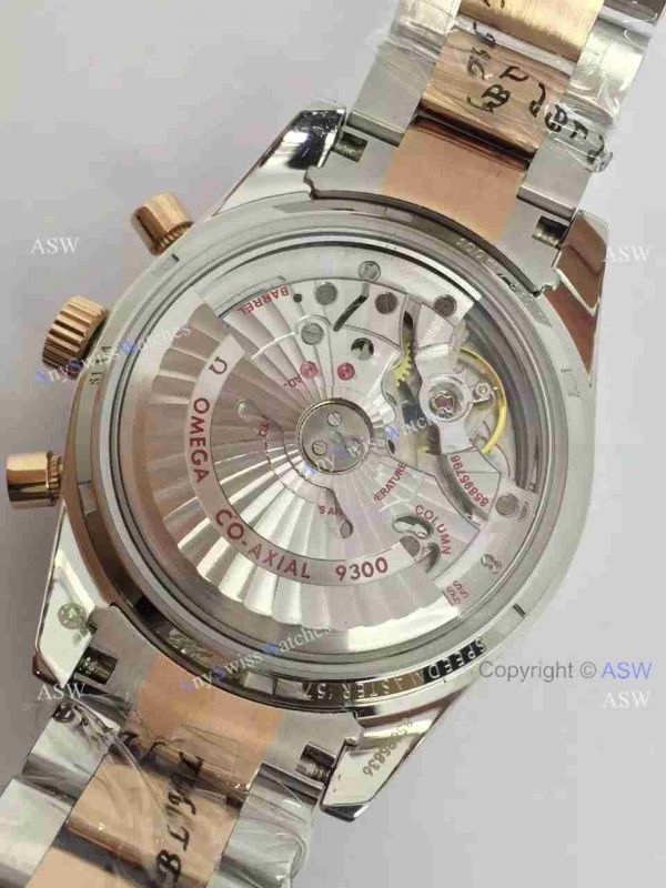 replica Swiss Omega Speedmaster 2-Tone Rose Gold Black Dial WATCHES 1