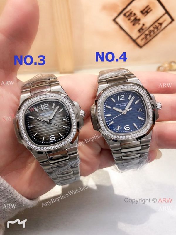 replica Copy Patek Philippe Nautilus Stainless Steel Quartz es 33mm Ladies WATCHES 1