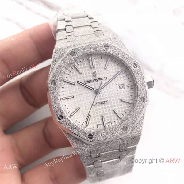 replica JF Factory Newest Audemars Piguet For Sale SS Frosted White Face WATCHES 1