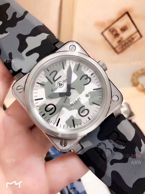 replica 2019 New Bell and Ross SS Case Camouflage Strap WATCHES 1