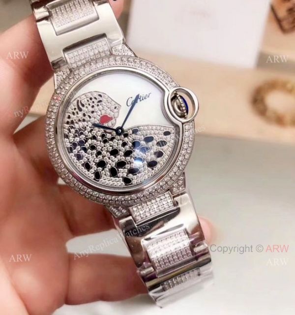 replica Cartier Ballon Bleu Ice Out es Two Tone Leopard Dial WATCHES 1