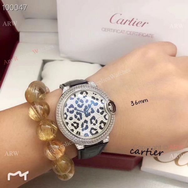 replica Fake Cartier Ballon Bleu de Leopard es Quartz Movement WATCHES 1