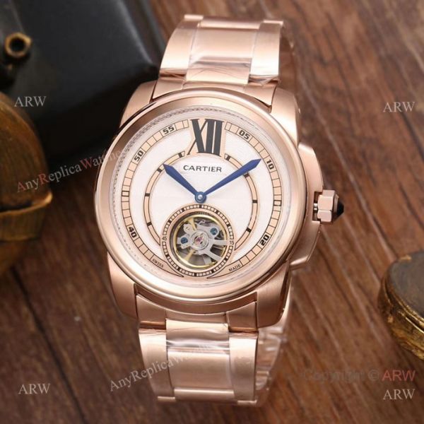replica New Cartier Calibre De es Two Tone Rose Gold WATCHES 1