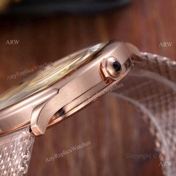 replica Rose Gold Cartier Drive De Quartz es with Moonphase Face WATCHES 1