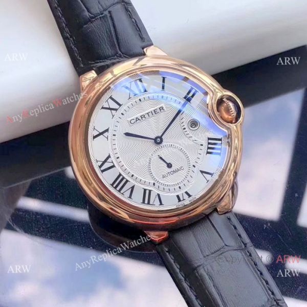 replica Low Price Cartier Ballon Bleu De Automatic es Rose Gold Black Dial WATCHES 1