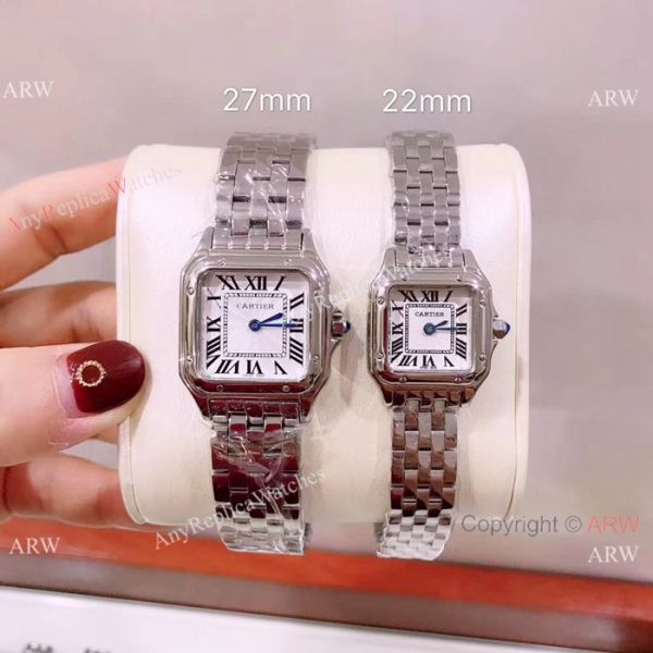 replica Panthere De Cartier Quartz es SS Rose Gold Bezel WATCHES 1