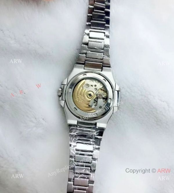 replica Fake Patek Philippe Nautilus Moon phase SS Blue Face WATCHES 1