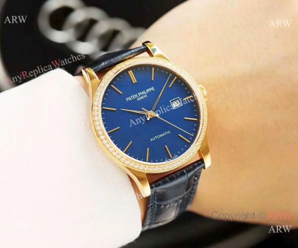 replica Patek Philippe Automatic Calatrava es Gold Case WATCHES 1