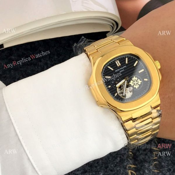 replica High End Patek Philippe Nautilus White Face Tourbillon Copy For Men WATCHES 1
