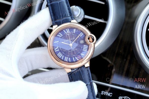replica Fake Cartier Ballon Bleu Brown Dial 41mm es Swiss Quality WATCHES 1
