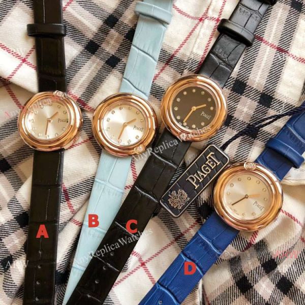 replica Clone Piaget Rose Gold Green Face Ladies es Quartz WATCHES 1