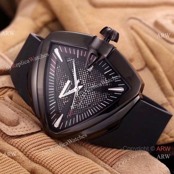 replica Buy Hamilton Ventura XXL Auto Elvis Anniversary SS Black Rubber Strap WATCHES 1