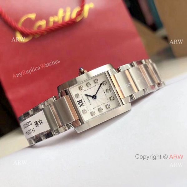 replica Copy Cartier Tank CC708177 Two Tone Rose Gold 25mm for Sale WATCHES 1