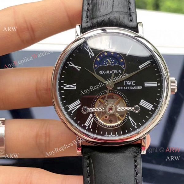 replica IWC Tourbillon Moonphase Portofino SS White Dial es High Quality China WATCHES 1