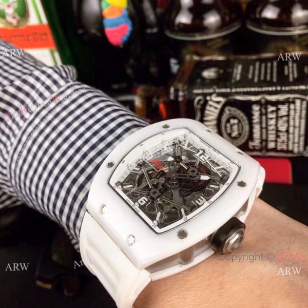 replica Richard Mille RM 012 White Ceramic Men Swiss Quality WATCHES 1
