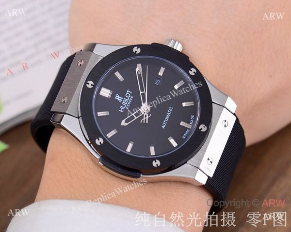 replica Copy Hublot Classic Fusion 42mm SS Black Bezel WATCHES 1
