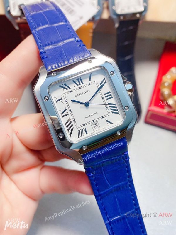 replica Top Cartier Santos Men Automatic Movement WATCHES 1