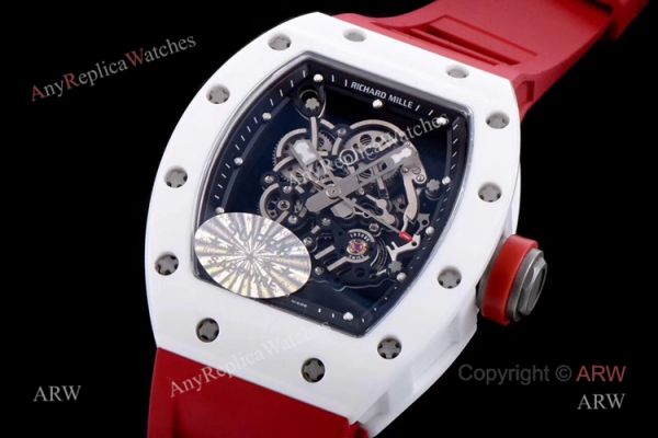 replica Swiss Richard Mille Bubba Watson Price Online Richard Mille RM 055 White Ceramic WATCHES 1