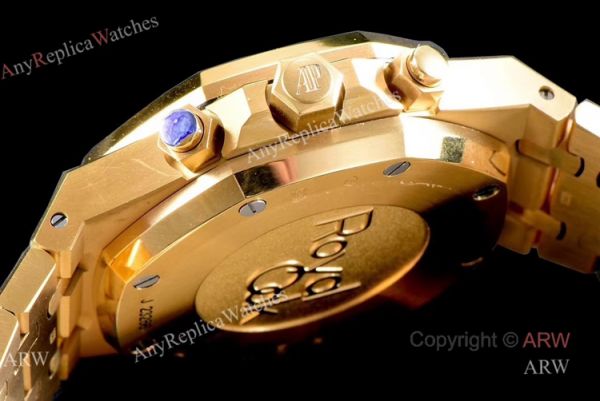 replica OM Factory Swiss Audemars Piguet Royal Oak Silver And Gold Chronograph WATCHES 1