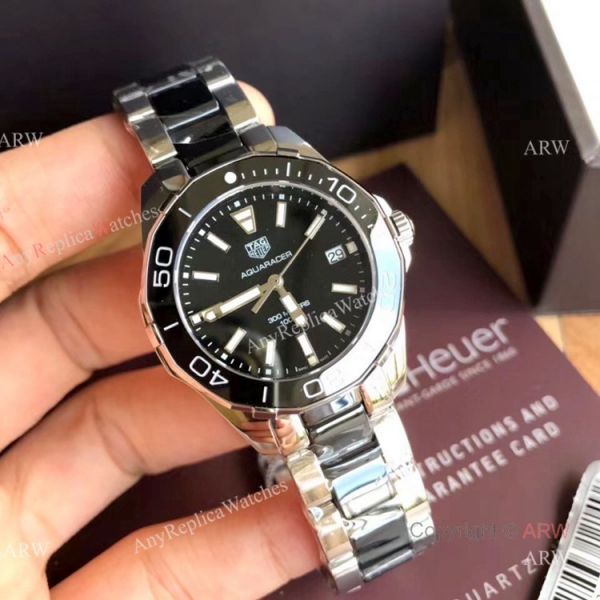 replica Swiss Grade New Tag Heuer Aquaracer 2020 Ladies Black Ceramic with Quartz Movement WATCHES 1