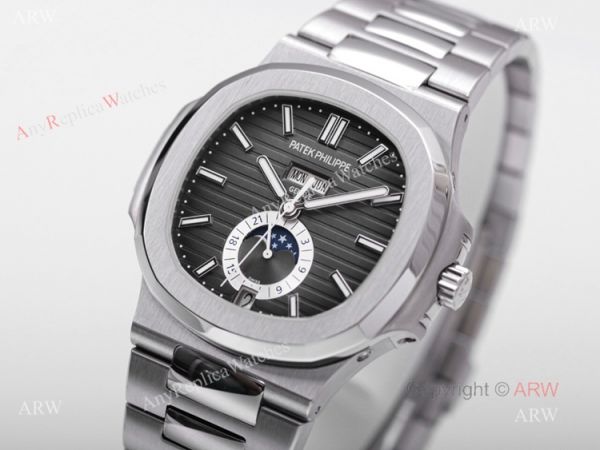 replica V9 Factory Patek Philippe AAA Nautilus 5726 Gray Dial Moon Phase WATCHES 1