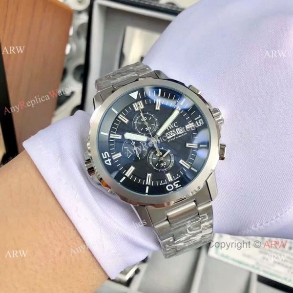 replica AAA IWC Schaffhausen Aquatimer Ss Blue Dial es 43mm WATCHES 1