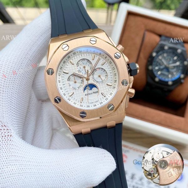 replica Copy Audemars Piguet Moonphase es Black Steel Case WATCHES 1