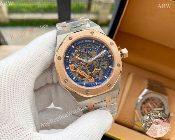 replica Audemars Piguet Skeleton Royal Oak es Two Tone Rose Gold WATCHES 1