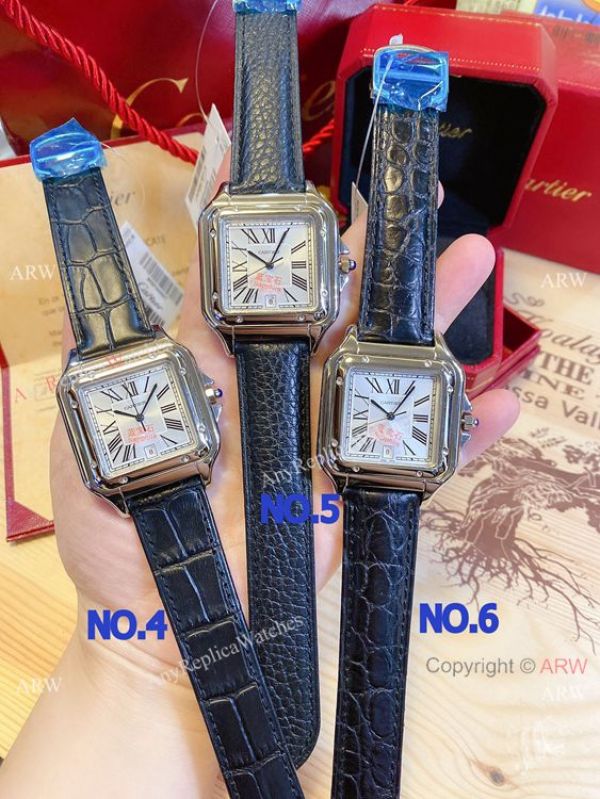 replica New! Fake Cartier Panthere 38mm Men es Gold Case WATCHES 1