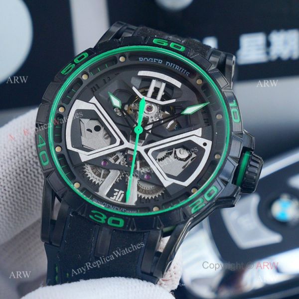 replica Best Roger Dubuis Excalibur Hurac?n Green Automatic 45mm WATCHES 1