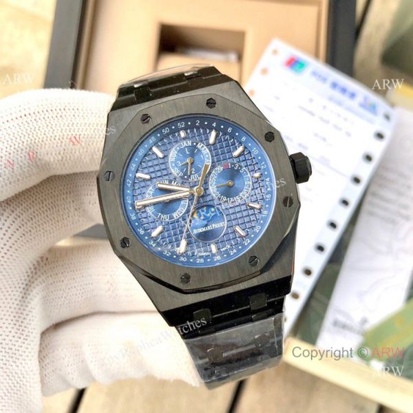 replica All Black Audemars Piguet Royal Oak Perpetual Calendar es WATCHES 1