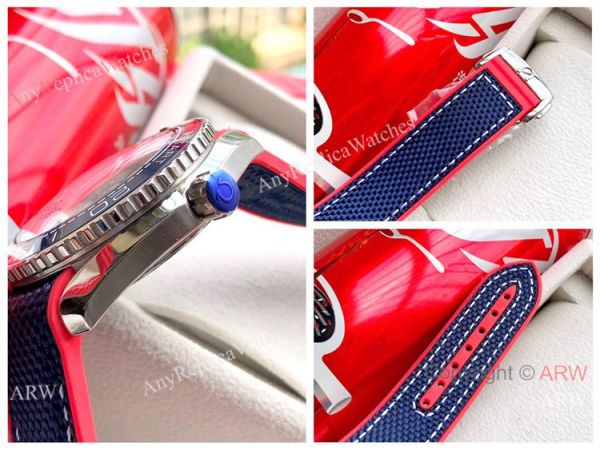 replica NEW! Omega Seamaster Planet Ocean 600M Americas Cup Edition Rubber Strap WATCHES 1