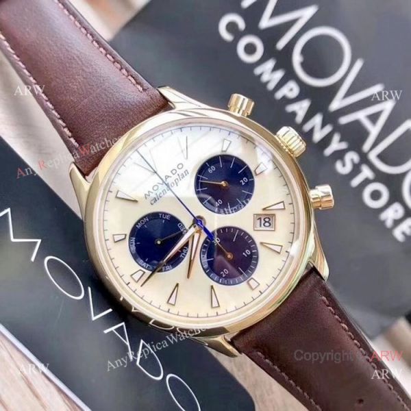 replica Copy Movado Celestograf Chronograph es White Dial WATCHES 1