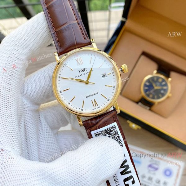 replica Knock off IWC Portofino 40mm es Yellow Gold Blue Dial WATCHES 1