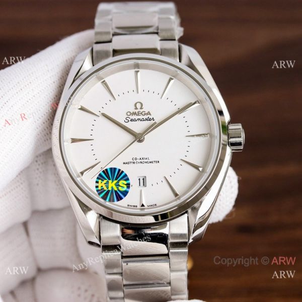 replica Copy Omega Seamaster Stainless Steel Blue Stick Simple style WATCHES 1