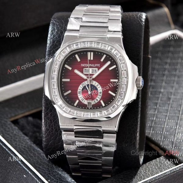 replica Patek Philippe Annual Calendar Copy es Stainless Steel with Diamond 40mm WATCHES 1
