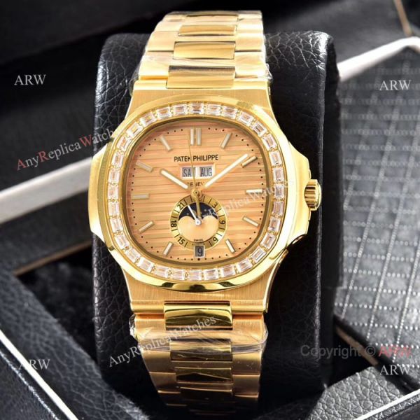 replica Wholesale Copy Patek Philippe Annual Calendar es Yellow Gold with Diamond WATCHES 1